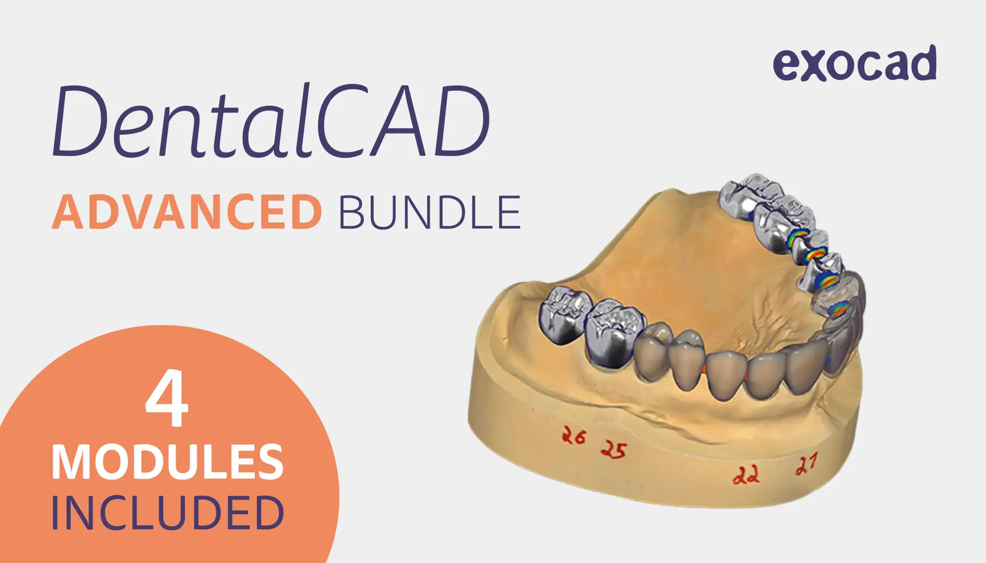 EXOCAD DentalCAD Core - Advanced Pack
